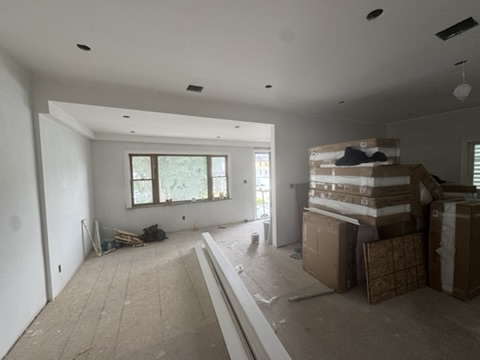Roselle living area renovation in progress